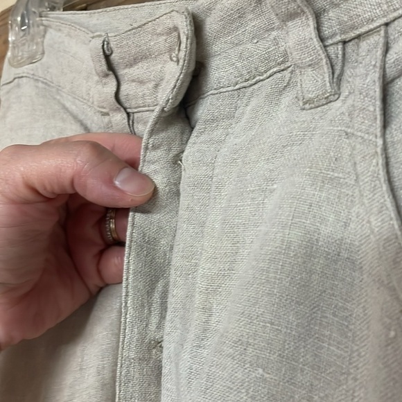 Eddie Bauer size 4 Light Beige Linen Button Down Lightweight A-line Maxi Skirt - Picture 4 of 12